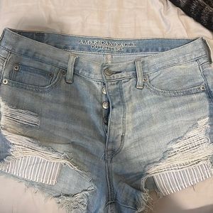 Denim highwaisted shorts
